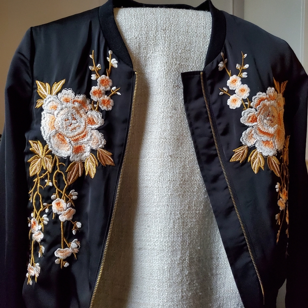 Floral Bomber Jacket